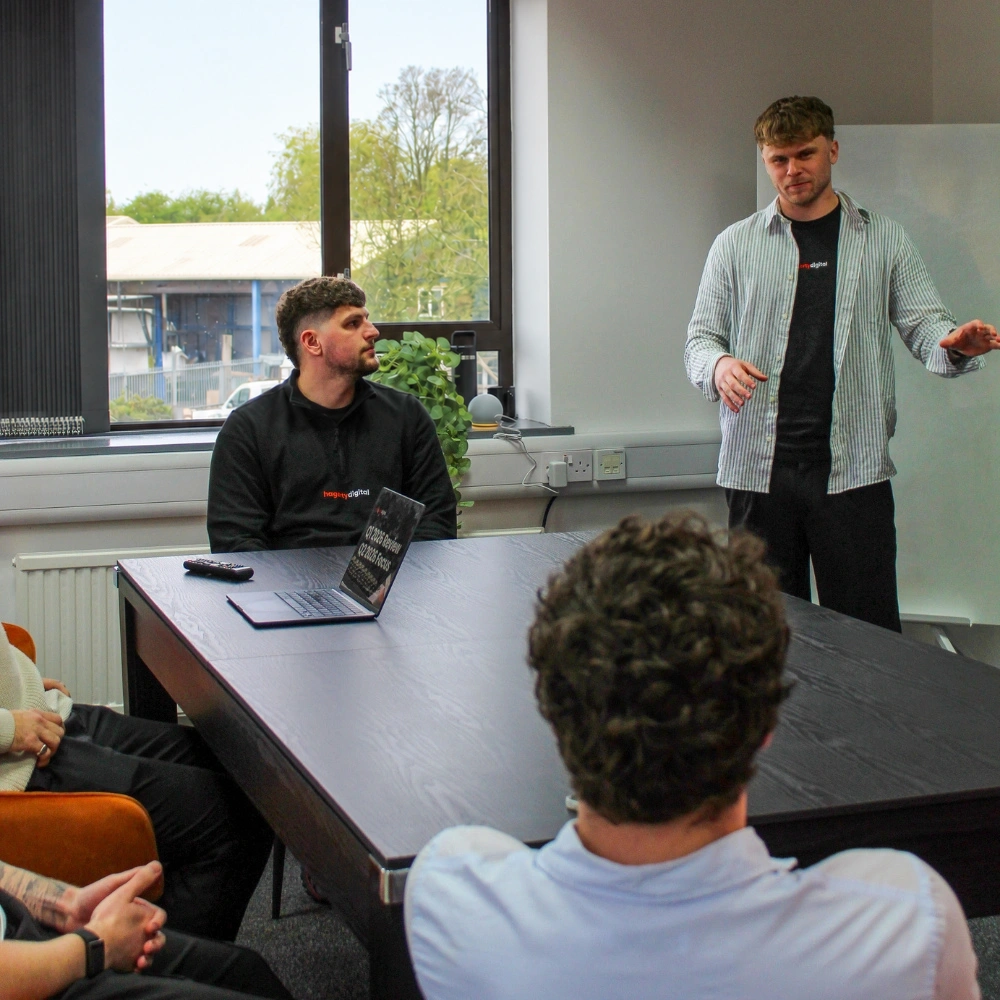 A strategy session in the meeting room